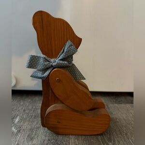 Vintage wooden bear decor
